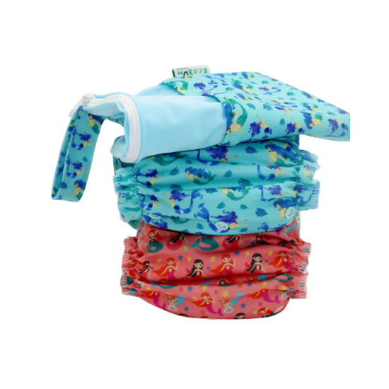 Organic Cotton Baby Romper – Soft Blue Clouds